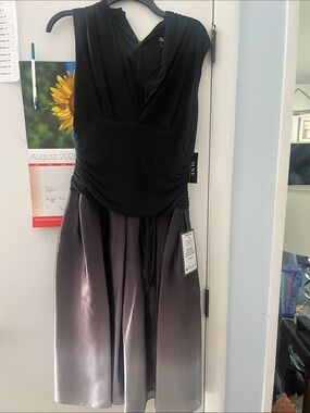 SLNY Black to Gray Ombre Cocktail dress